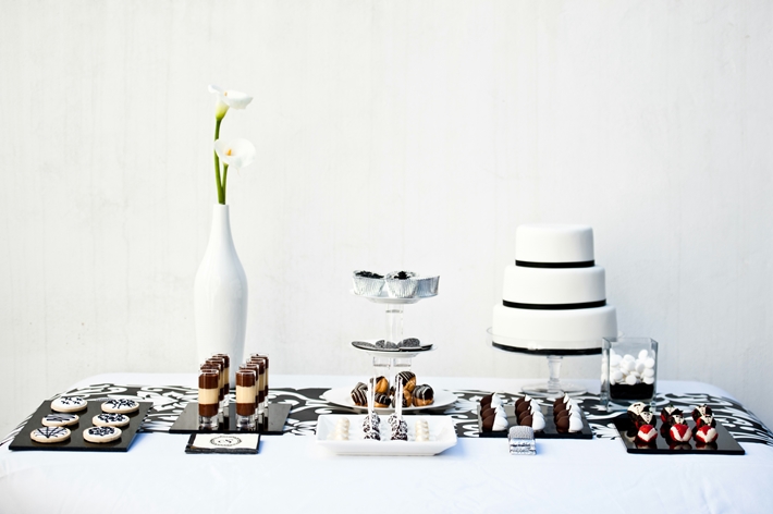 Monochrome Dessert Table