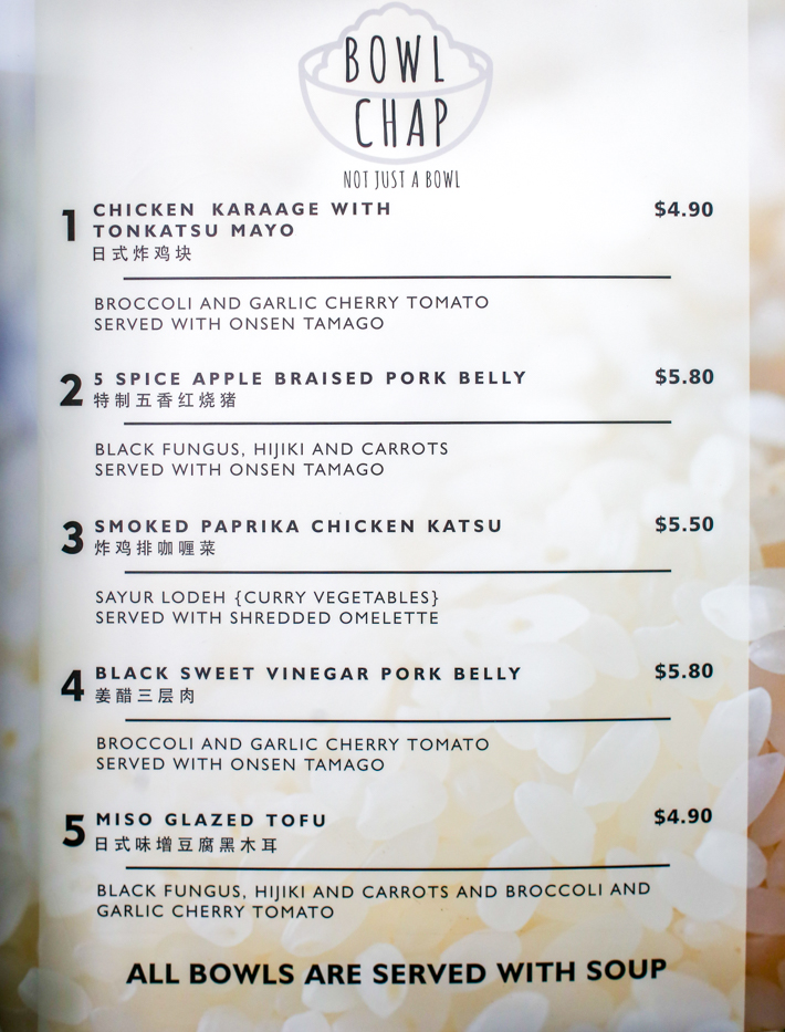 Bowl Chap Menu